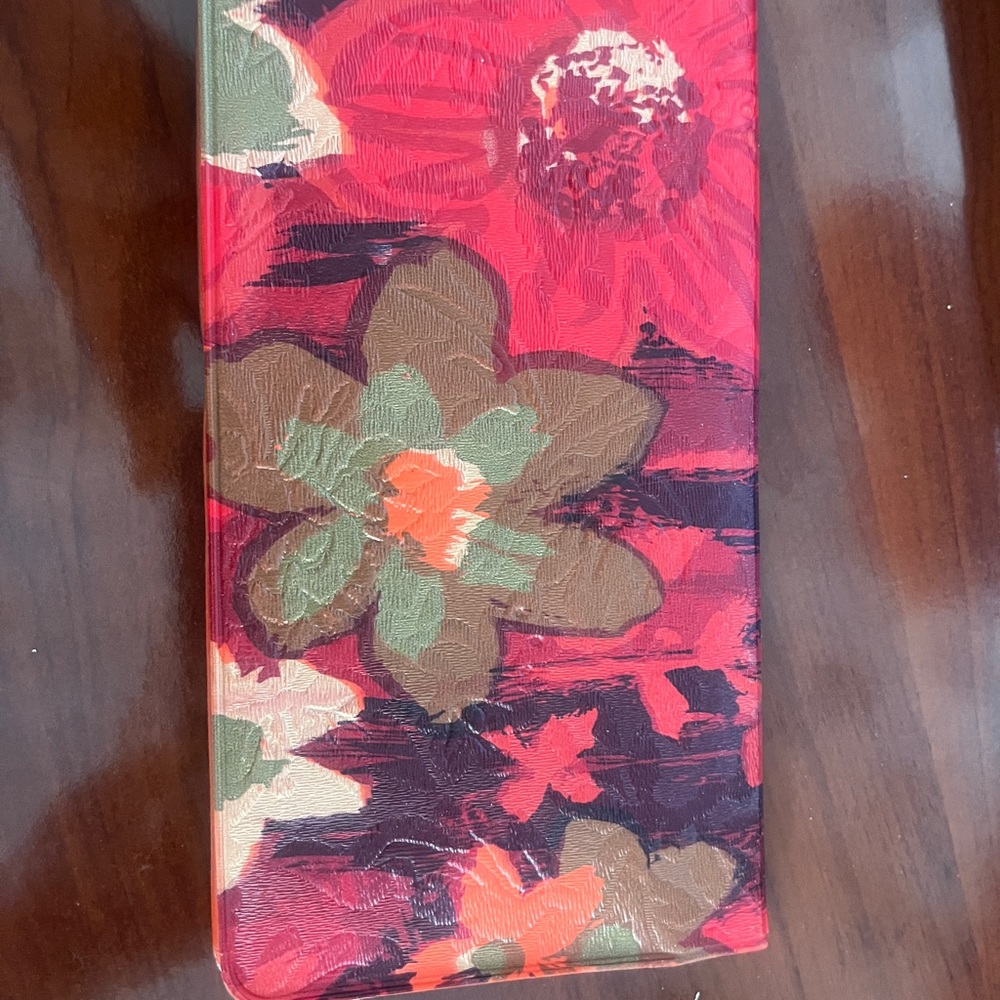 Vintage floral checkbook cover